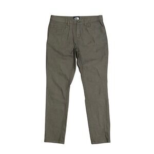 The North Face Olive Outdoor Hike Utility Stretch Pants Women 8 Regular Slim Fit